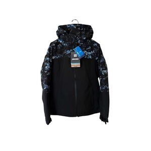 Gsou Snow Back To Mountain Downhill Woman’s Winter Hooded Ski Jacket Size L